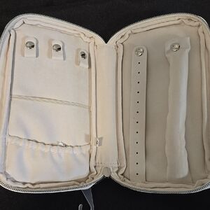 Cream Jewelry Travel Case